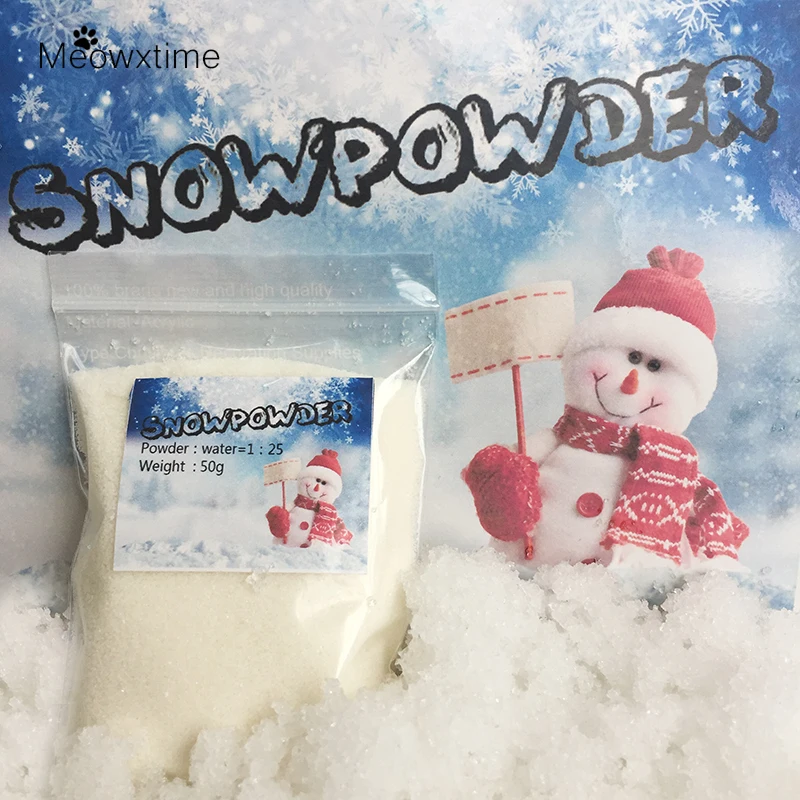 50g/bag Mer Christmas Gift Make Your Own Decoration DIY Snowflake Powder Man-made Magic Home Decor Artificial Snow Powder Scene
50g/bag Mer Christmas Gift Make Your Own Decoration DIY Snowflake Powder Man-made Magic Home Decor Artificial Snow Powder Scene