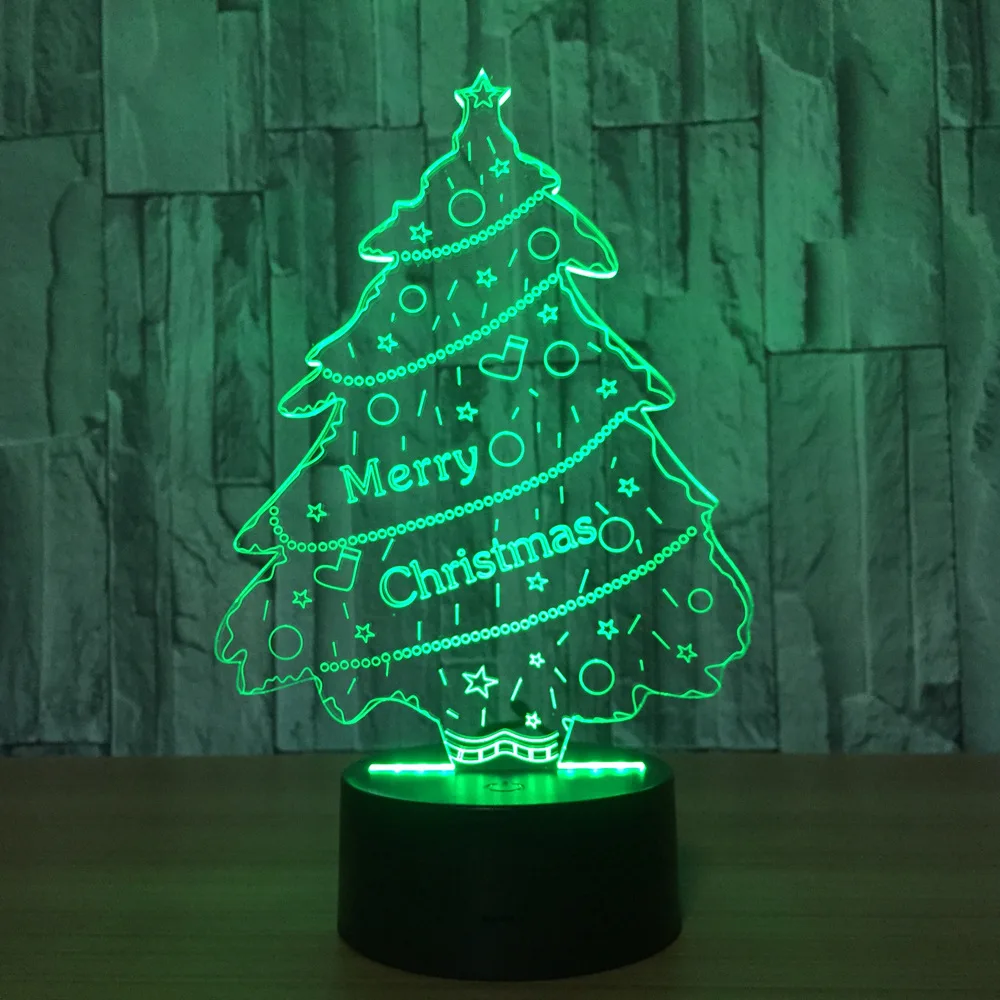 Экшн-фигурки Новая Рождественская елка Arcley colorfu светодиодные 3D Мультяшные