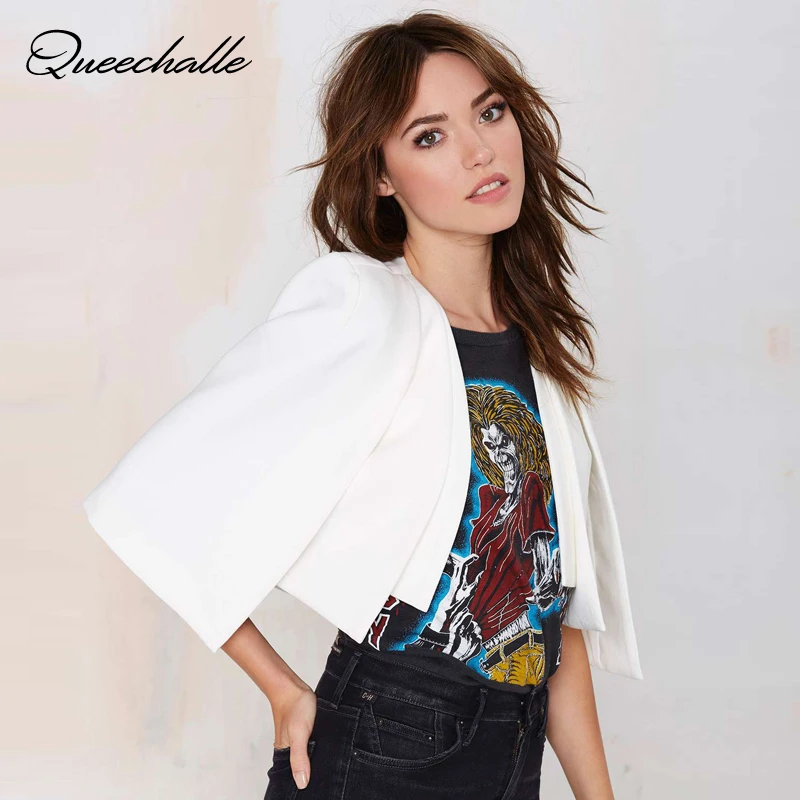 Queechalle XS-XXL 6 Size Women Fashion Jacket Autumn 2021 Ladies White & Black Short Cloak Cape Blazer Female Casual Suit Coat
Queechalle XS-XXL 6 Size Women Fashion Jacket Autumn 2021 Ladies White & Black Short Cloak Cape Blazer Female Casual Suit Coat