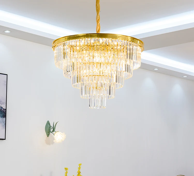 American light luxury chandelier restaurant lamp modern crystal lamp living room lamp round villa lamp
American light luxury chandelier restaurant lamp modern crystal lamp living room lamp round villa lamp