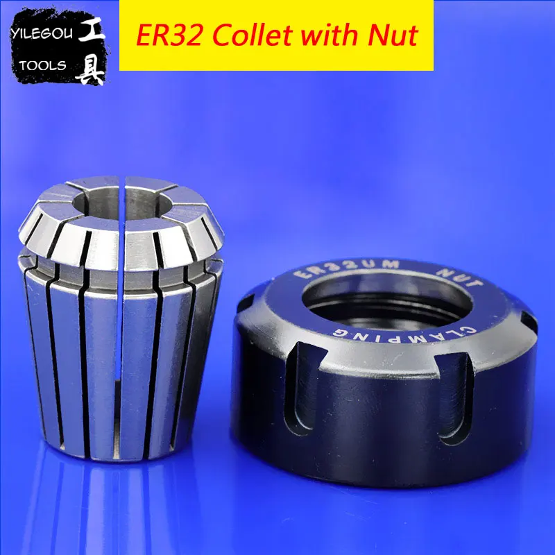 High Precision CNC ER32 Spring Collet With Nut ER32 (2 to 12mm) Spring Collet Chuck and Nut (M40*1.5) For CNC Milling Cutter
High Precision CNC ER32 Spring Collet With Nut ER32 (2 to 12mm) Spring Collet Chuck and Nut (M40*1.5) For CNC Milling Cutter