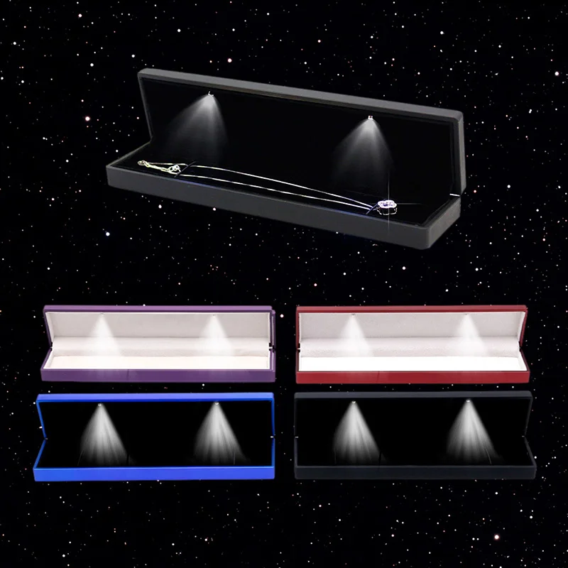 JAVRICK 2018 LED Light Velvet Long Boxes Necklace Box Wedding Jewelry Display Case Jewelry Gift Box
JAVRICK 2018 LED Light Velvet Long Boxes Necklace Box Wedding Jewelry Display Case Jewelry Gift Box