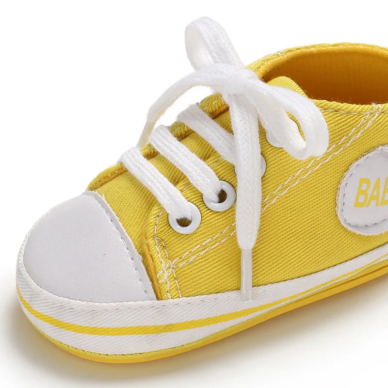 2019 Fashion Baby Girl Boy Canvas Shoes High-top Sports Lace-up Sport Shoe Infant Toddler Soft Rubber Anti-slip Prewalker |