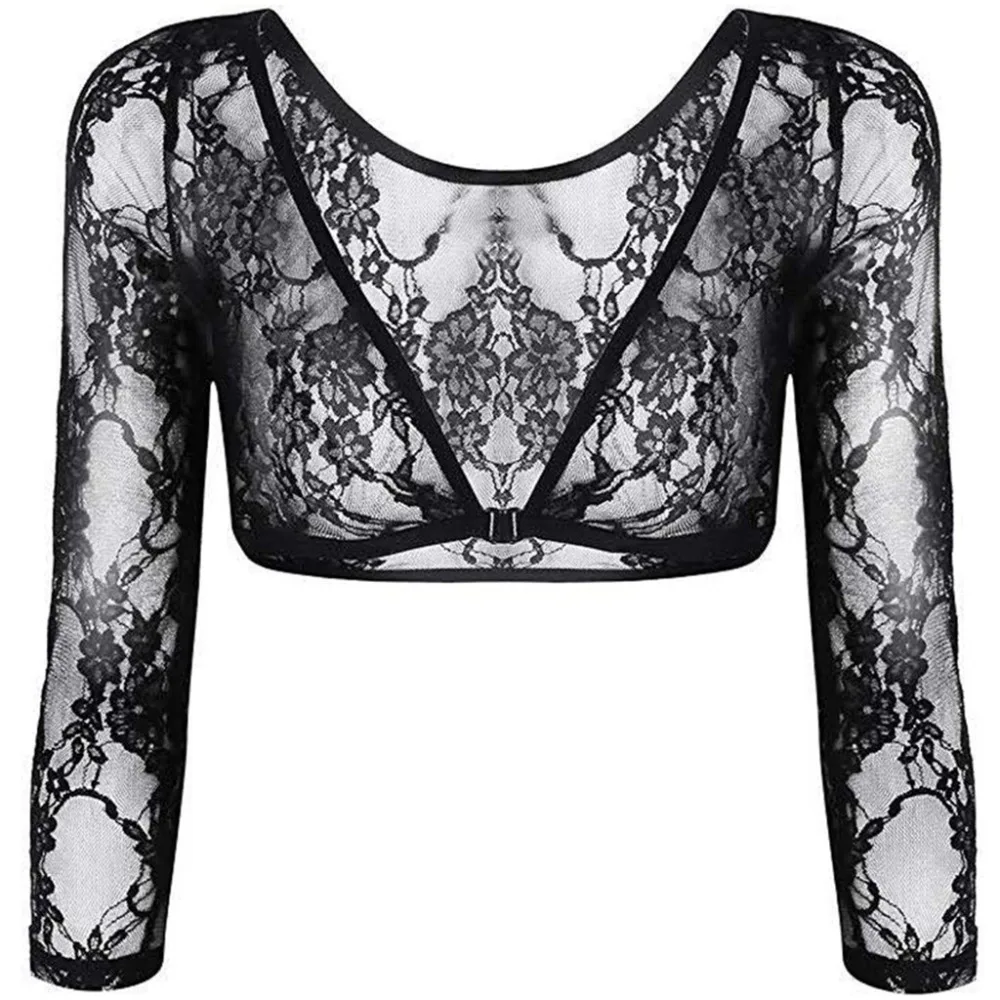 2020 New Fashion Women Blouse Tops Long Sleeve V-neck Short Mesh Lace Crop Tops Shirts Summer Womens Perspective Cardigan s006
2020 New Fashion Women Blouse Tops Long Sleeve V-neck Short Mesh Lace Crop Tops Shirts Summer Womens Perspective Cardigan s006
