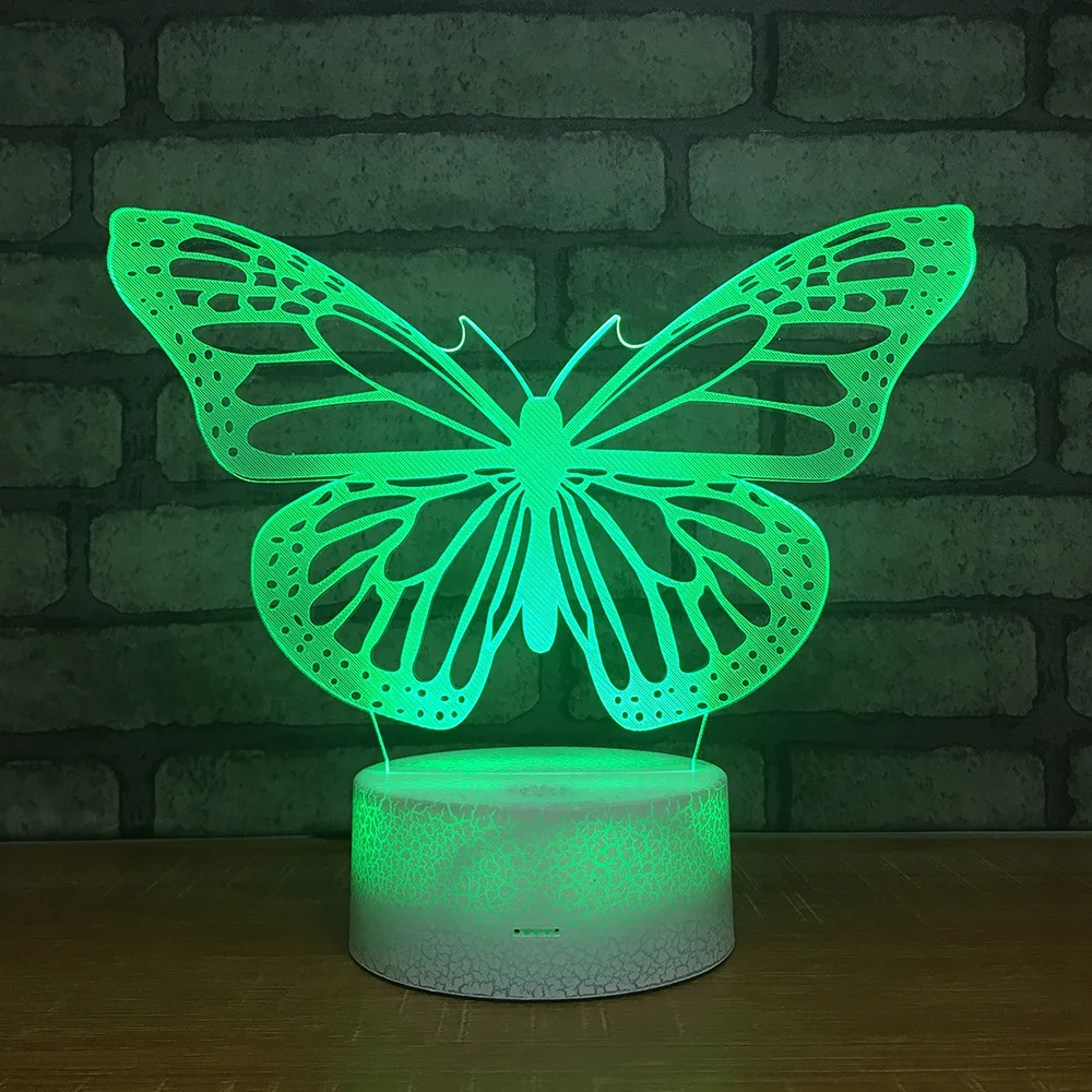 Butterfly 3D LED RGB Night Light 7 Color Change Desk Light Action Figures 073 Boys Girls Christmas Toys
Butterfly 3D LED RGB Night Light 7 Color Change Desk Light Action Figures 073 Boys Girls Christmas Toys