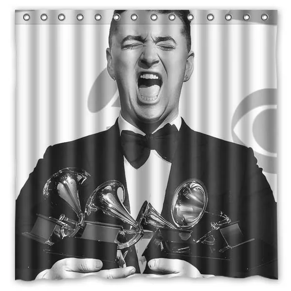 Sam Smith печатная Ванна Душ занавеска s Водонепроницаемый полиэстер ткань для