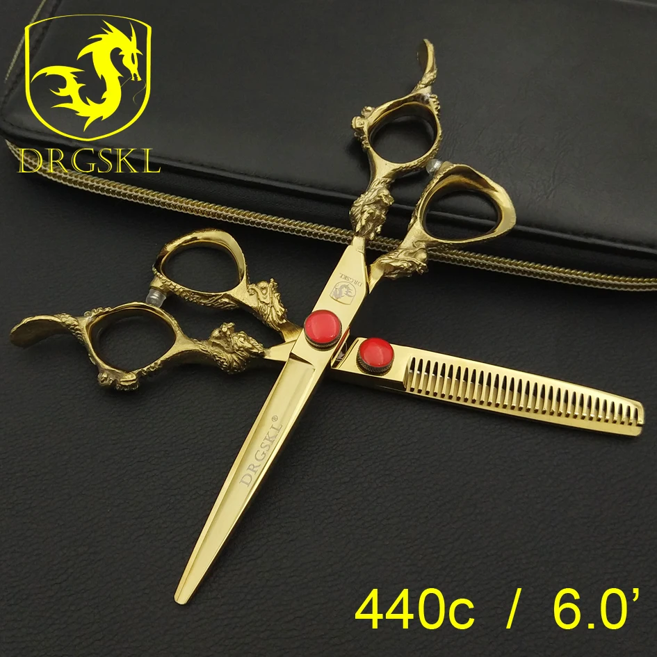 Top grade DRGSKL gold dragon handle hair scissors high quality 6 inch professional barber hair hairdressing scissors shear
Top grade DRGSKL gold dragon handle hair scissors high quality 6 inch professional barber hair hairdressing scissors shear