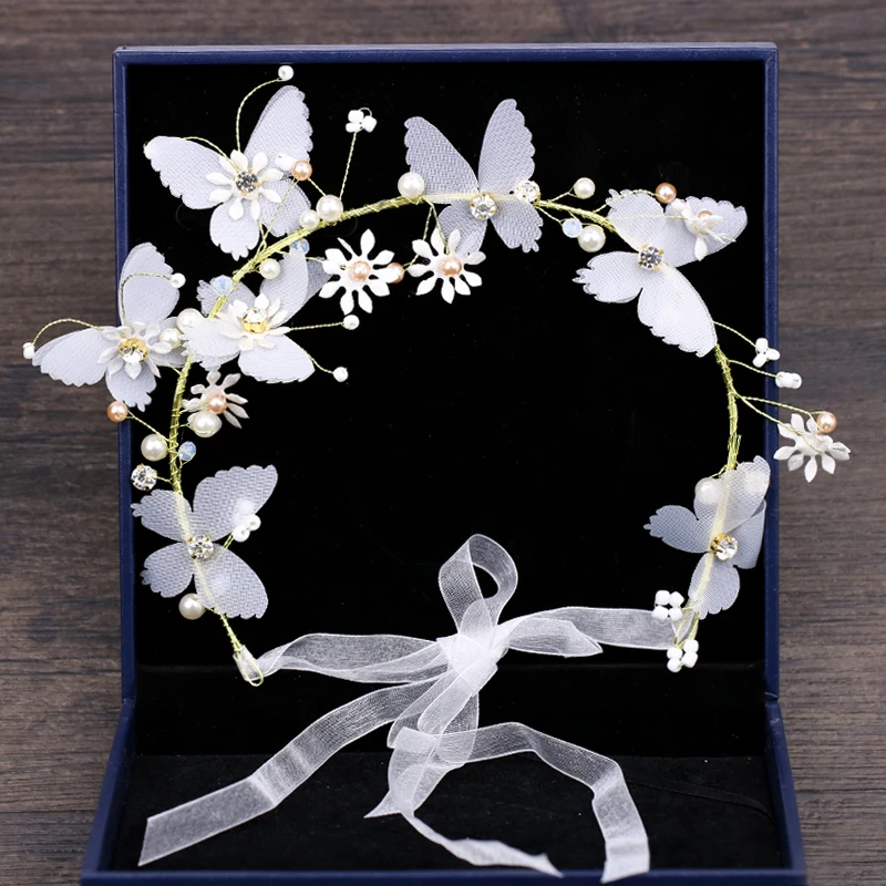 New Design Butterfly Pearl Bride Hairbands Wedding Headband Hair Accessories Bridal's Tiara Elegant Ladies Hair Jewelry
New Design Butterfly Pearl Bride Hairbands Wedding Headband Hair Accessories Bridal's Tiara Elegant Ladies Hair Jewelry