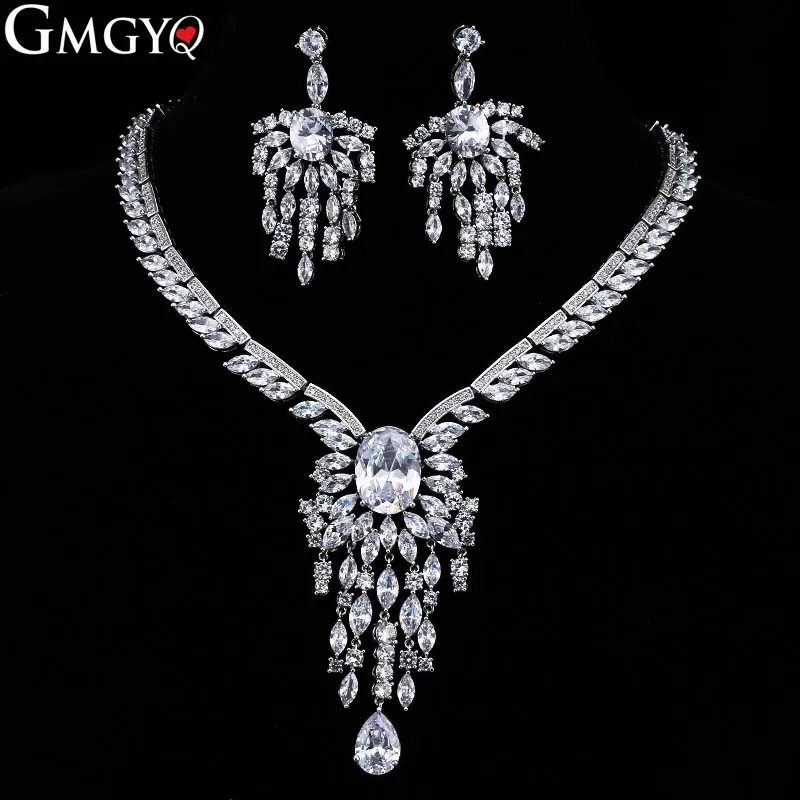 GMGYQ Luxury Earrings Necklaces Bohemian Style of Popular Zircon Jewelry in Europe and America Wedding Accessories
GMGYQ Luxury Earrings Necklaces Bohemian Style of Popular Zircon Jewelry in Europe and America Wedding Accessories