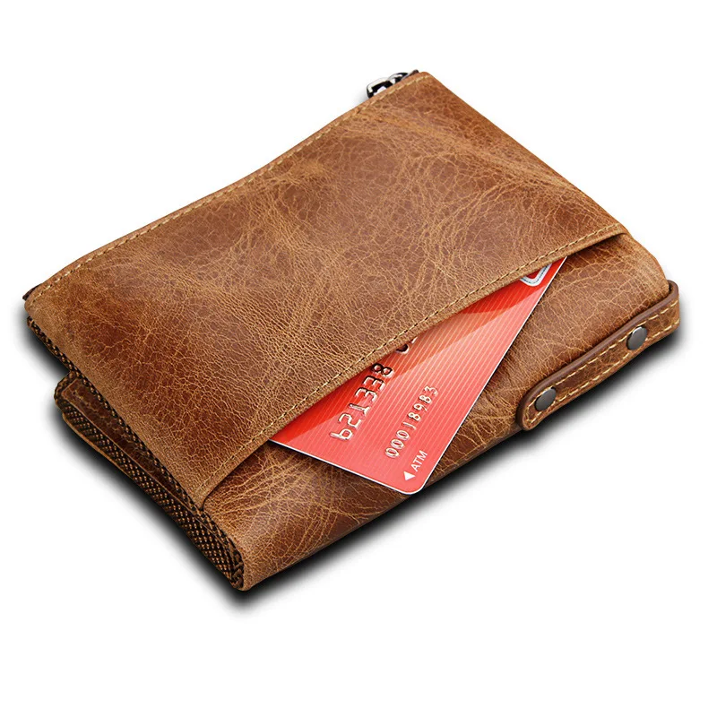 DIOMO Genuine Leather RFID Wallet for Men RFID Anti Theft Card Holder Purse Double Zipper Small Short Wallet with Coin Pocket
DIOMO Genuine Leather RFID Wallet for Men RFID Anti Theft Card Holder Purse Double Zipper Small Short Wallet with Coin Pocket