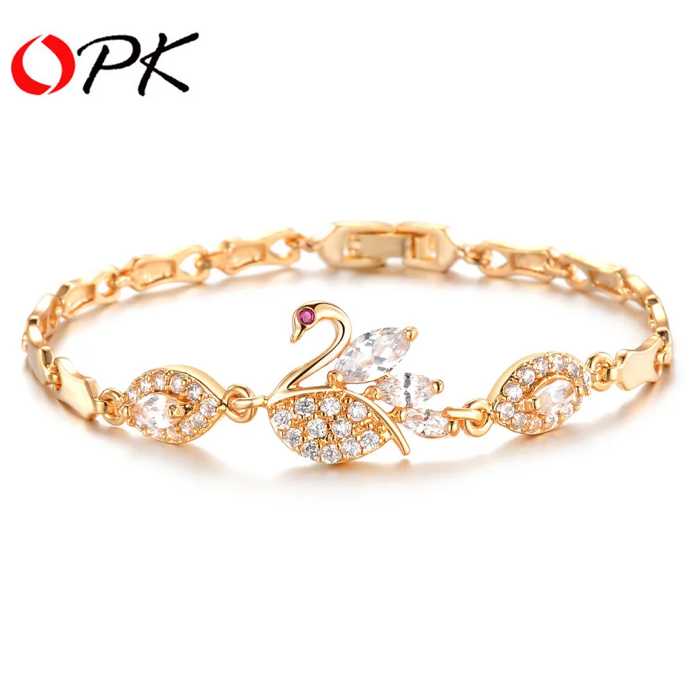 Vintage Swan Design Link Chain Woman Bracelets Fashion Gold Color Cubic Zirconia Wedding Jewelry DM440
Vintage Swan Design Link Chain Woman Bracelets Fashion Gold Color Cubic Zirconia Wedding Jewelry DM440