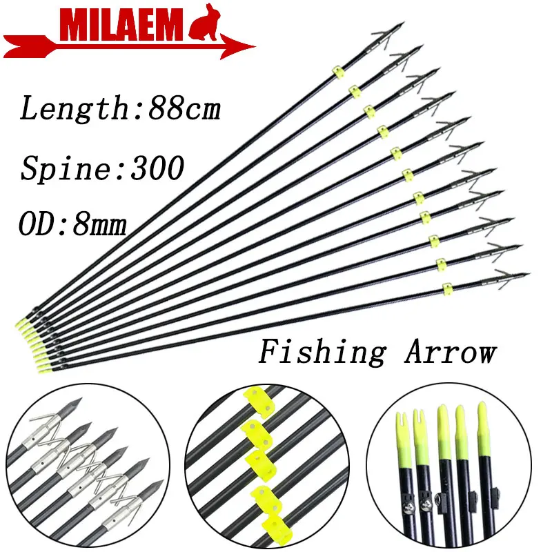 6/12pcs Archery Bowfishing Arrow Fiberglass Arrow Spine300 OD8mm Fix Arrowhead Safety Slide Outdoor Hunting Fishing Accessories
6/12pcs Archery Bowfishing Arrow Fiberglass Arrow Spine300 OD8mm Fix Arrowhead Safety Slide Outdoor Hunting Fishing Accessories