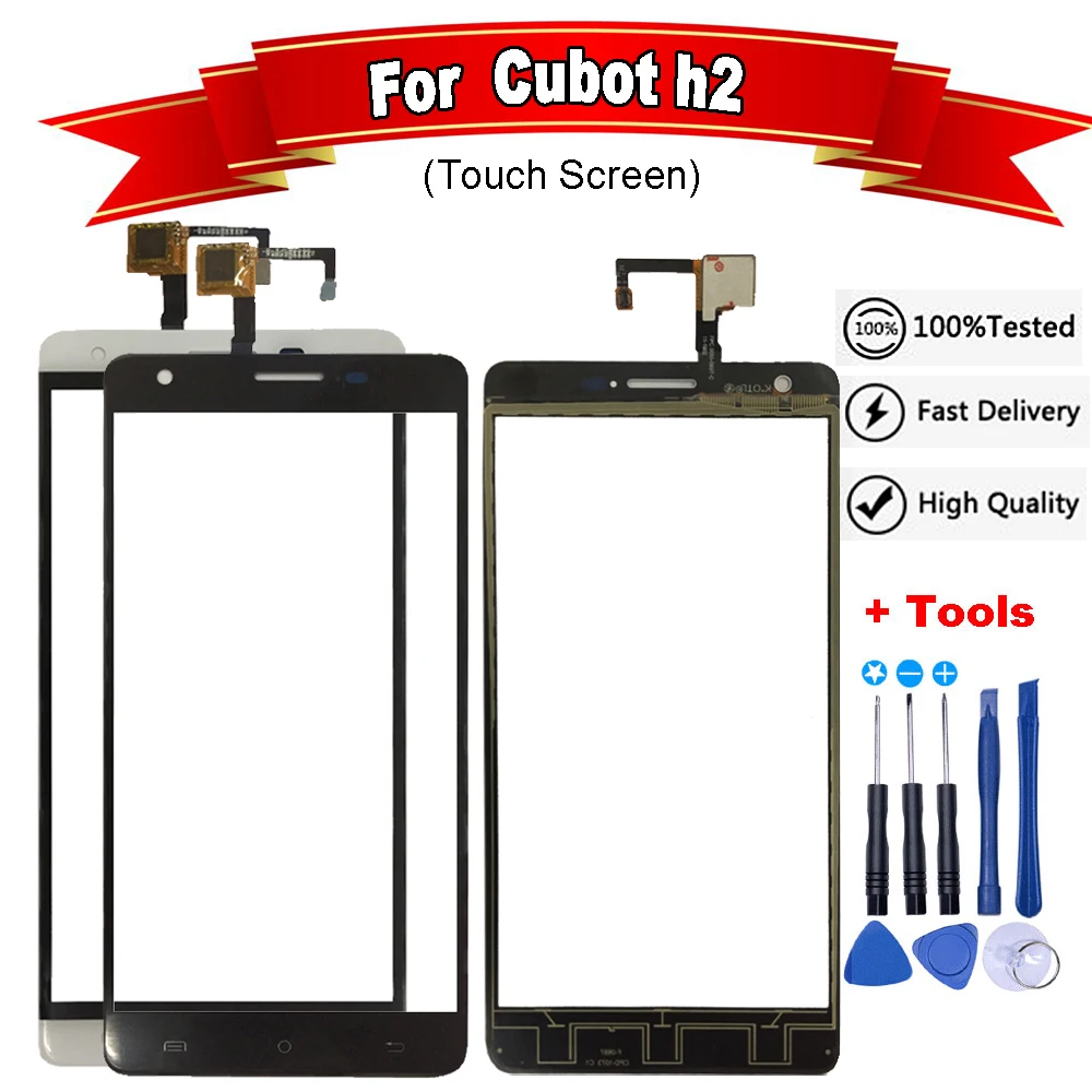 Для Cubot H2 touch хорошее качество 5 дюймовый сенсорный экран для h2 дигитайзер панель +