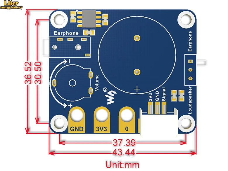 Speaker for micro:bit, Music Player Onboard Hi-Fi chip NS8002 Sound volume adjustment Earphone jack output
Speaker for micro:bit, Music Player Onboard Hi-Fi chip NS8002 Sound volume adjustment Earphone jack output
