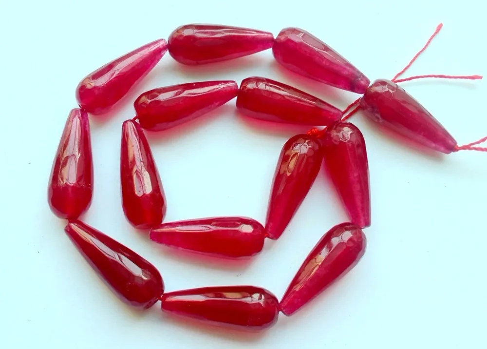 Разноцветные граненые украшения Jad e бисер 10*28 мм|beads red|jewelry beadsfashion beads |