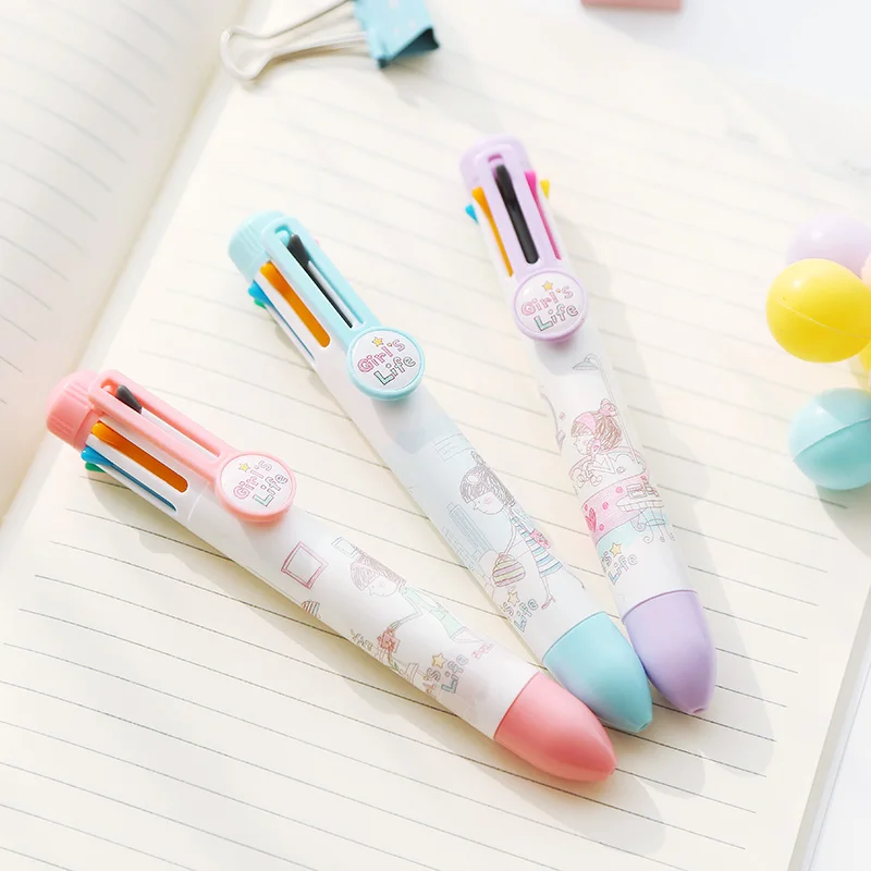 4 pcs Cute girl Multi color pen for writing marker 0.5mm ballpoint pen Stationery Office accessories school supplies FB941
4 pcs Cute girl Multi color pen for writing marker 0.5mm ballpoint pen Stationery Office accessories school supplies FB941