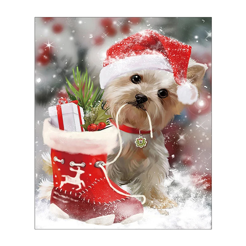 DIY 5D Diamond painting Christmas puppy Dog Diamond Embroidery Full Cross Stitch Rhinestone Mosaic Home Decor Handmade Gift
DIY 5D Diamond painting Christmas puppy Dog Diamond Embroidery Full Cross Stitch Rhinestone Mosaic Home Decor Handmade Gift