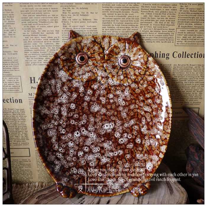 Mediterranean Sea Style Owl Shape Glazed Ceramic Europe Retro Fruit Plate Snack Tray Home Ornaments As Gift
Mediterranean Sea Style Owl Shape Glazed Ceramic Europe Retro Fruit Plate Snack Tray Home Ornaments As Gift