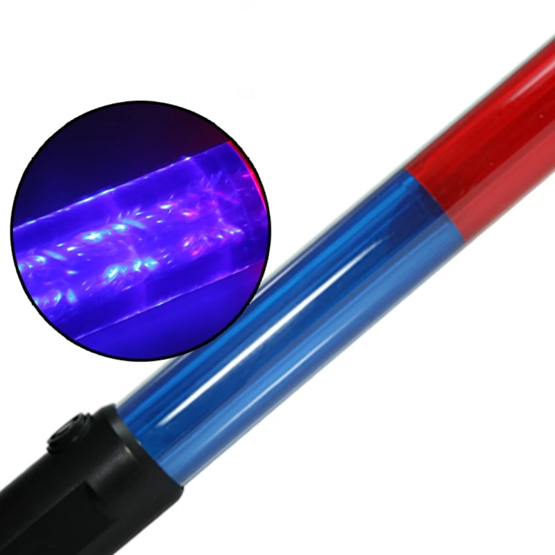 Powerful LED Flashlight Plastic Traffic Wand Torch 4 Modes Blizzard Flash