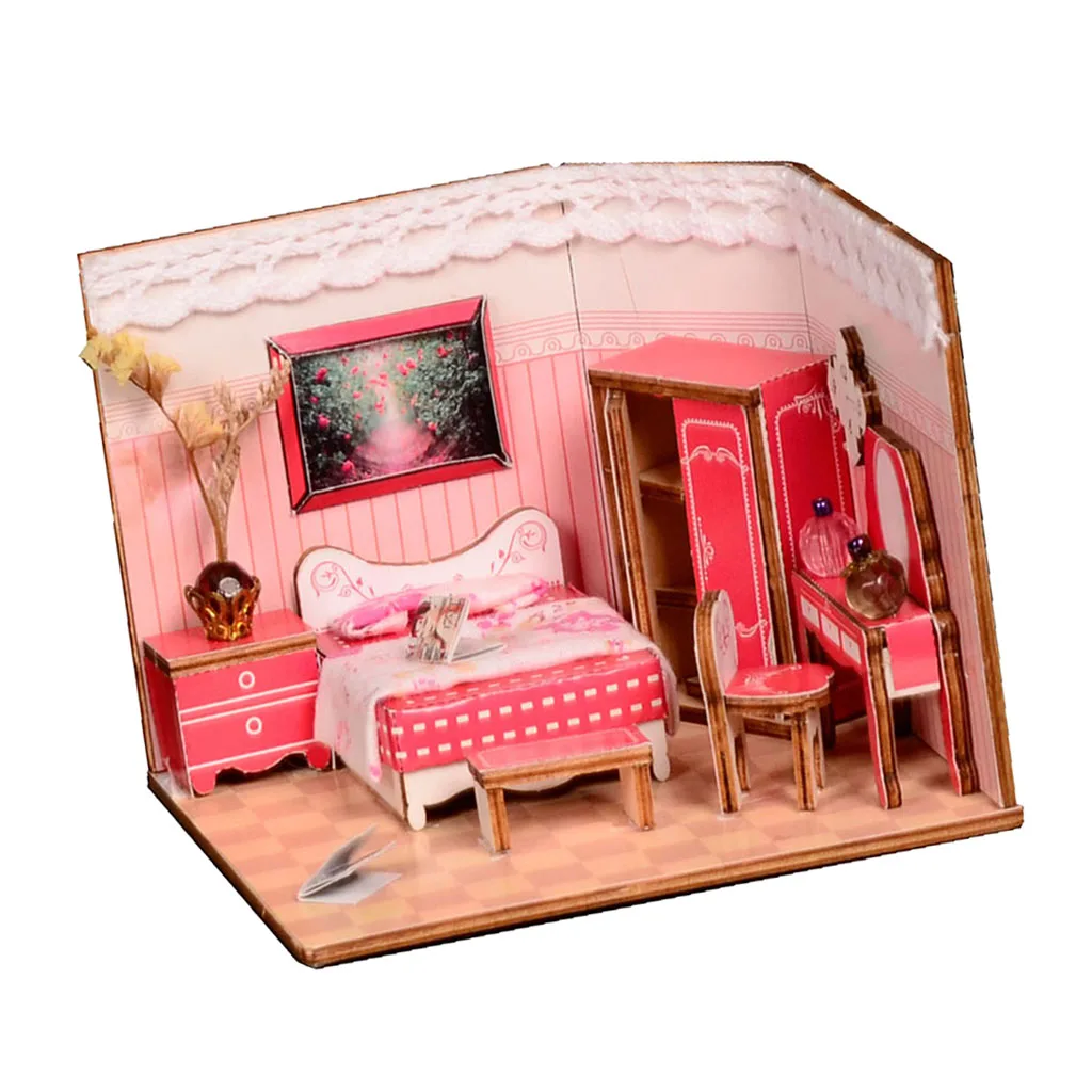 1/24 DIY Dollhouse Miniature Kits Wooden Dolls Houses With Full Furniture - Pink Sweet Princess Bedroom Model House
1/24 DIY Dollhouse Miniature Kits Wooden Dolls Houses With Full Furniture - Pink Sweet Princess Bedroom Model House