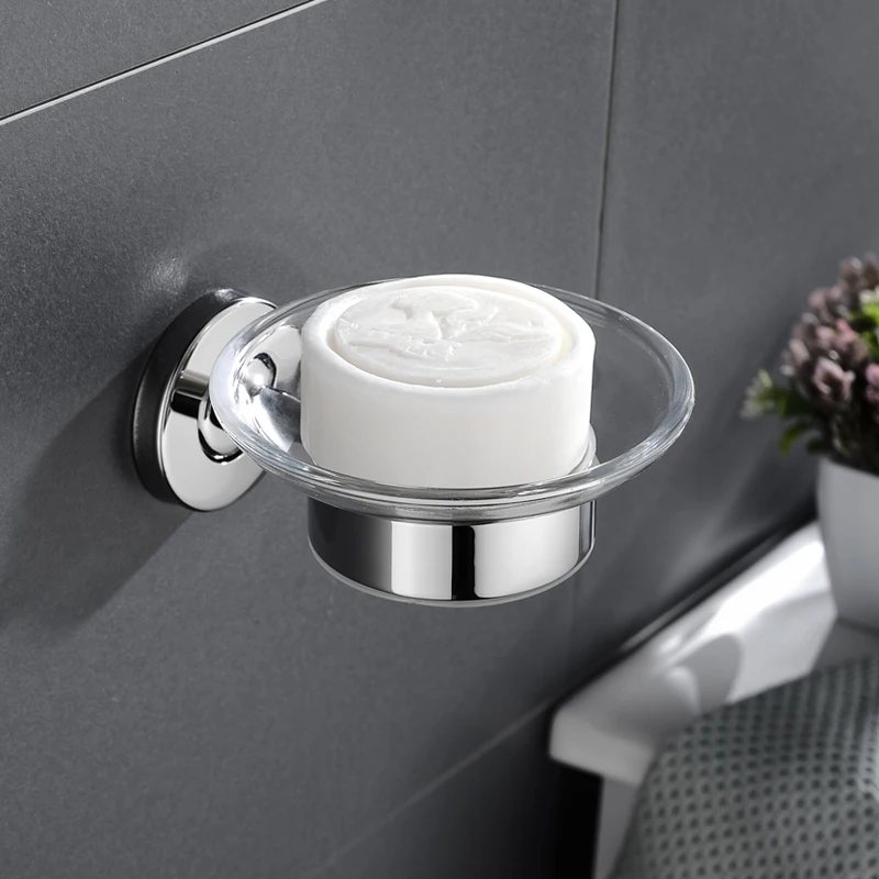 High Quality Soap Dish Holder With Glass Dish Wall Mounted Soap Holder Stainless Steel Bathroom Hardware Minimalist style
High Quality Soap Dish Holder With Glass Dish Wall Mounted Soap Holder Stainless Steel Bathroom Hardware Minimalist style