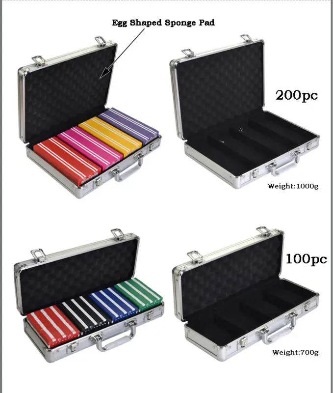 1 шт. алюминиевый чехол для покерных чипов 100 или 200 шт.|poker chip case|poker boxpoker chips square |