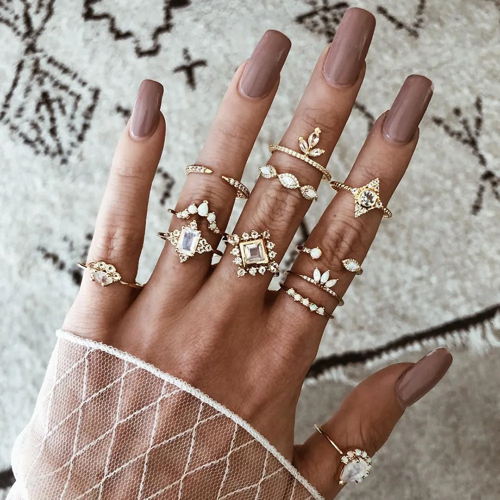 DoreenBeads Fashion Rings Set Bohemian Retro Opal Crystal Wave White Water Drop Gold Rings For Women Jewelry,1 Set(12 Pcs/set)
DoreenBeads Fashion Rings Set Bohemian Retro Opal Crystal Wave White Water Drop Gold Rings For Women Jewelry,1 Set(12 Pcs/set)