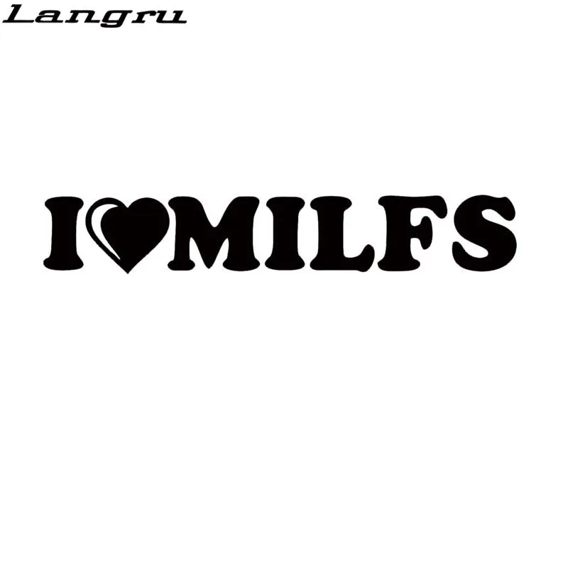 Langru автомобильный Стайлинг для I Love Milfs Aufkleber шокер Наклейка на стену виниловые