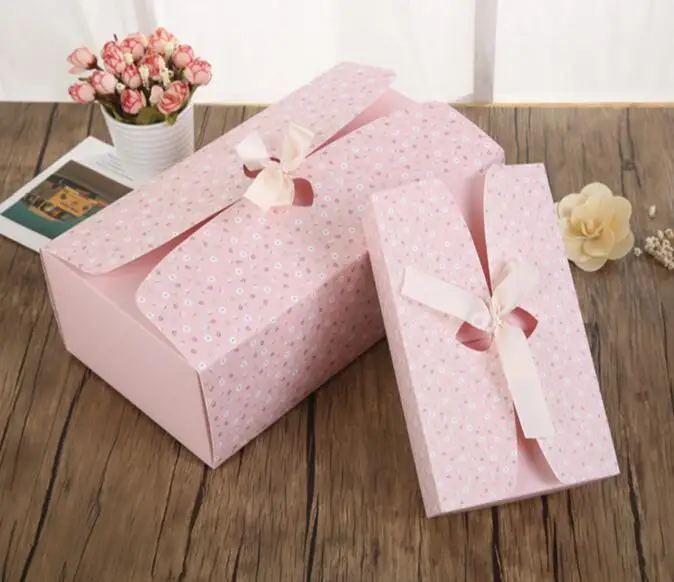 10pcs High-grade Large cardboard Gift box+ribbon packaging wedding, Pink/Blue Rectangle gift paper boxes packing for girls
10pcs High-grade Large cardboard Gift box+ribbon packaging wedding, Pink/Blue Rectangle gift paper boxes packing for girls