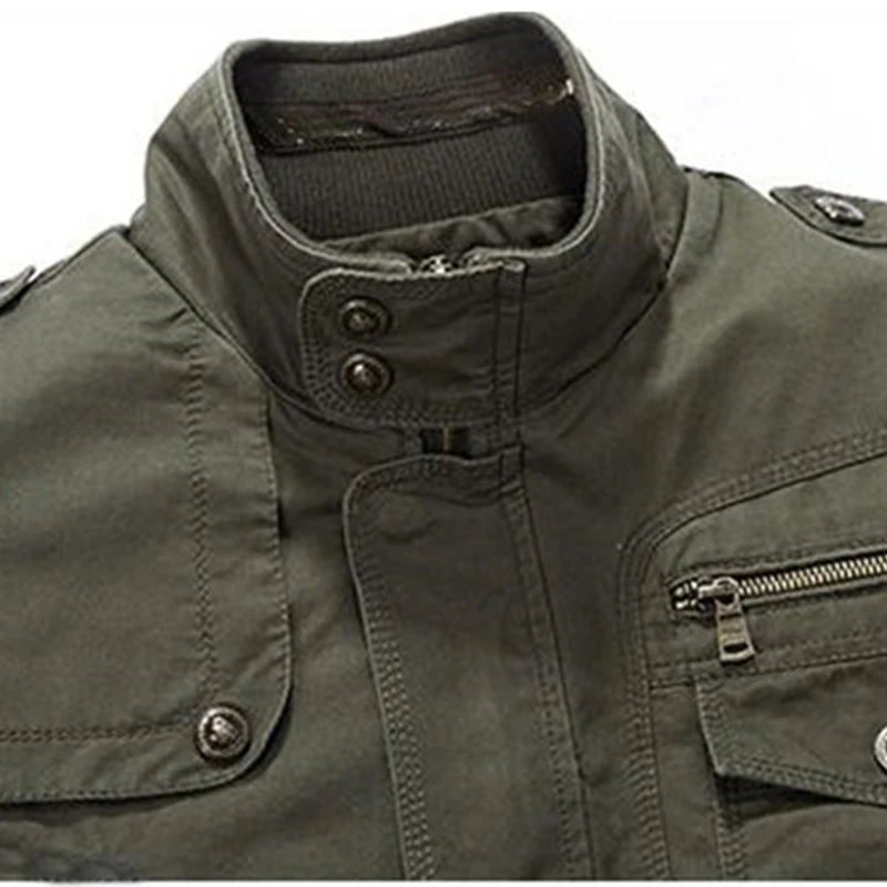 Men jacket Casual Cotton Washed Coats Army Military Stand Collar Mens Windbreaker Long Flight Jacket Plus Size Outerwear
Men jacket Casual Cotton Washed Coats Army Military Stand Collar Mens Windbreaker Long Flight Jacket Plus Size Outerwear