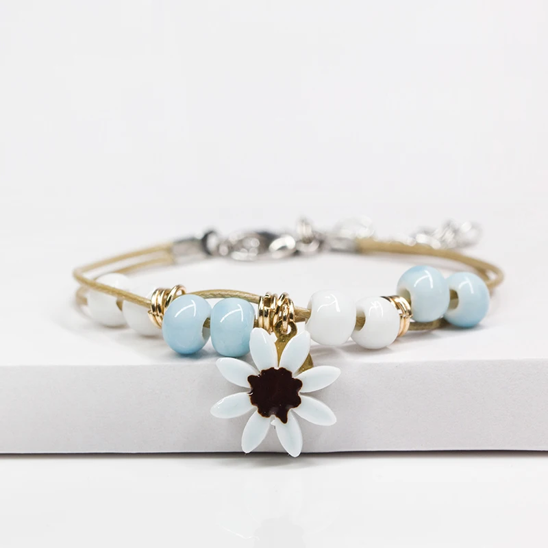 Women's Ceramic hand made DIY Bracelets flower Artware Retro bracelet for woman girl gift Fashion Jewelery wholesale #5252
Women's Ceramic hand made DIY Bracelets flower Artware Retro bracelet for woman girl gift Fashion Jewelery wholesale #5252