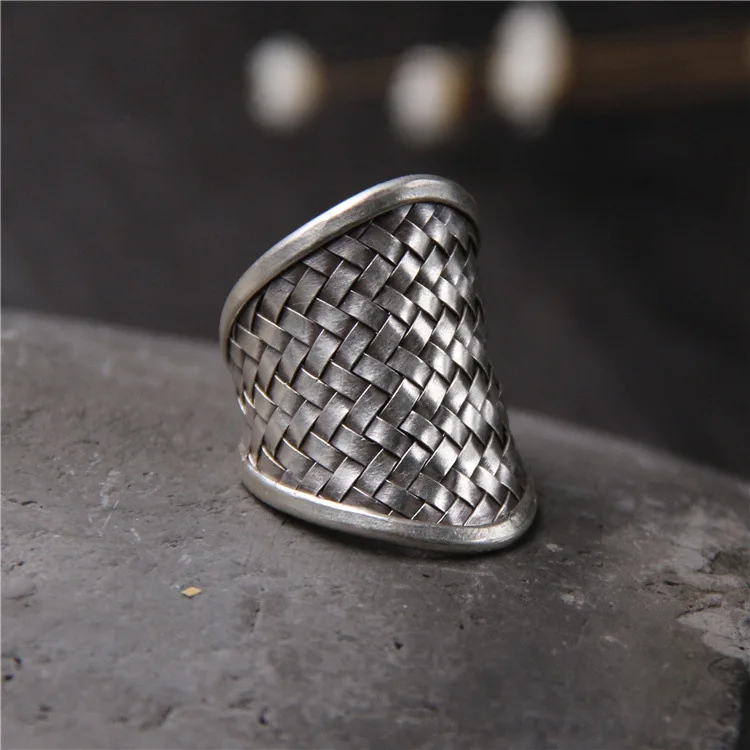 2018 Time-limited Real Men Anel Feminino Vatican Chiang Mai, Thailand Manual Braided Old Vintage Ring 925 Sterling Man Woman
2018 Time-limited Real Men Anel Feminino Vatican Chiang Mai, Thailand Manual Braided Old Vintage Ring 925 Sterling Man Woman