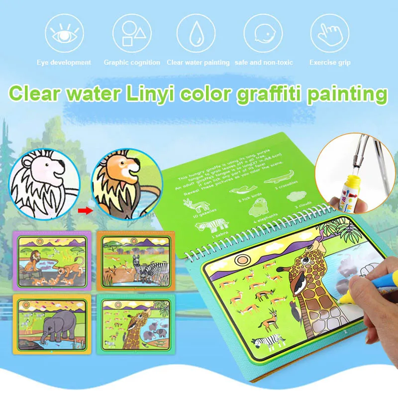 Reusable Water Painting Book Coloring Magic Doodle Drawing Board For Kids Children Toy BM88
Reusable Water Painting Book Coloring Magic Doodle Drawing Board For Kids Children Toy BM88