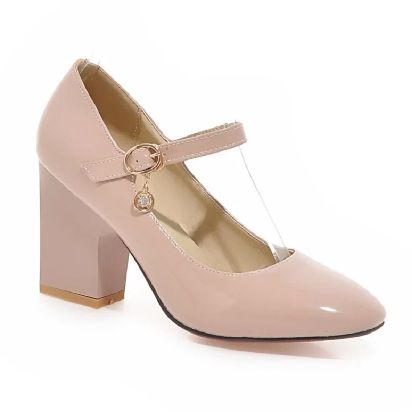 5 Colors Ankle Strap Lady Wedding Shoes Women Red Thick High Heel Pumps Lady Square Toe Black Dress Shoes Size34-43
5 Colors Ankle Strap Lady Wedding Shoes Women Red Thick High Heel Pumps Lady Square Toe Black Dress Shoes Size34-43