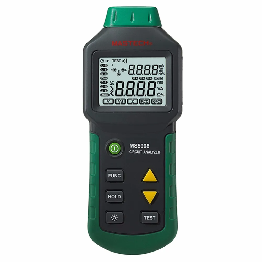 Тестер распределительной линии низкого напряжения переменного тока MASTECH MS5908, тестер неисправностей RCD GFCI, тестирование розеток
Тестер распределительной линии низкого напряжения переменного тока MASTECH MS5908, тестер неисправностей RCD GFCI, тестирование розеток