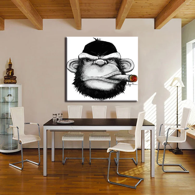 Hand Painted Abstract Wall Painting Hang Picture Modern Decor Monkey Oil Painting on Canvas New Cigar Orangutan Animals Painting
Hand Painted Abstract Wall Painting Hang Picture Modern Decor Monkey Oil Painting on Canvas New Cigar Orangutan Animals Painting