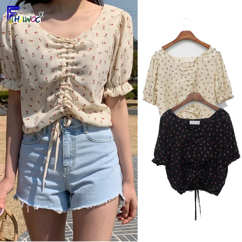 Summer Crop Short Tops Woman Short Sleeve Casual Korean Japan Style Clothes Design Bow Tie Top Vintage Blouse Shirt 5024
Summer Crop Short Tops Woman Short Sleeve Casual Korean Japan Style Clothes Design Bow Tie Top Vintage Blouse Shirt 5024