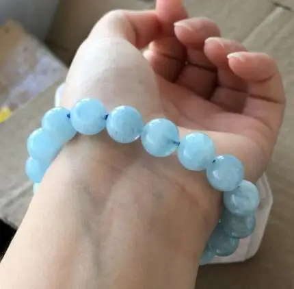 free shipping 10-10.6mm Genuine Natural BlueAquamarine Stretch Round Beads Bracelet AAA
free shipping 10-10.6mm Genuine Natural BlueAquamarine Stretch Round Beads Bracelet AAA