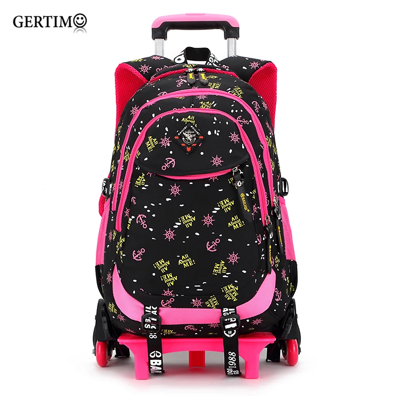 2/6 Wheels high quality girls trolley backpack schoolbag orthopedic bags for children school bag Boys Backpack Shoulders | Багаж и сумки