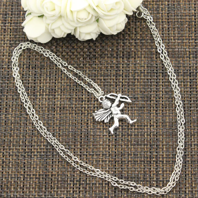New Fashion Necklace Love Angel Cupid 29x26mm Silver Color Pendants Short Long Women Men Colar Gift Jewelry Choker
New Fashion Necklace Love Angel Cupid 29x26mm Silver Color Pendants Short Long Women Men Colar Gift Jewelry Choker