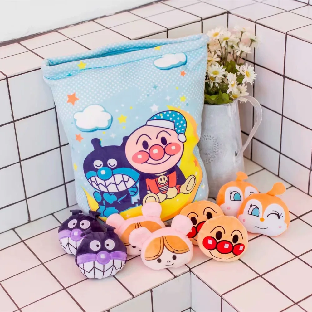 A Bag Of Anpanman Plush 8 pcs Japanese Animation Anpanman Dokin-chan Soft Pillow Corner Bio Cartoon Doll for Kids children
A Bag Of Anpanman Plush 8 pcs Japanese Animation Anpanman Dokin-chan Soft Pillow Corner Bio Cartoon Doll for Kids children