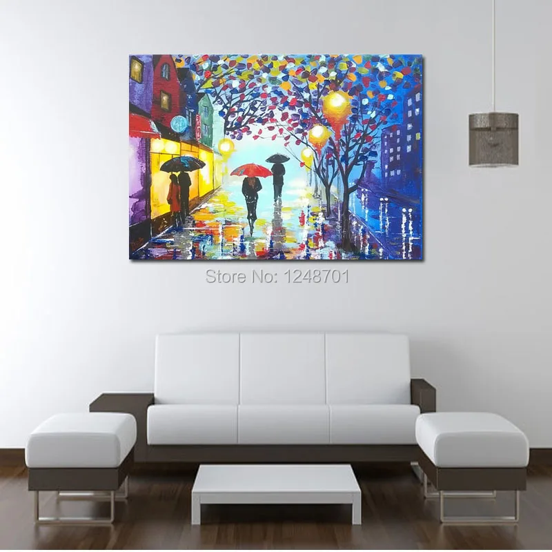 Hand Painted Umbrellas Acrylic Rain People Walking Night Rainy Lights Romantic Street City Town Oil Painting Abstract Landscape
Hand Painted Umbrellas Acrylic Rain People Walking Night Rainy Lights Romantic Street City Town Oil Painting Abstract Landscape