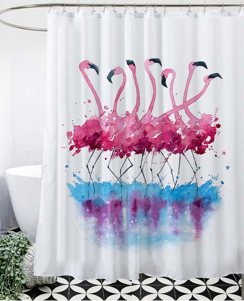 Eco-friendly Flamingo Shower Curtain Waterproof Polyester Fabric Bath Curtain For The Bathroom With 12 pcs Plastic Hooks Decor
Eco-friendly Flamingo Shower Curtain Waterproof Polyester Fabric Bath Curtain For The Bathroom With 12 pcs Plastic Hooks Decor