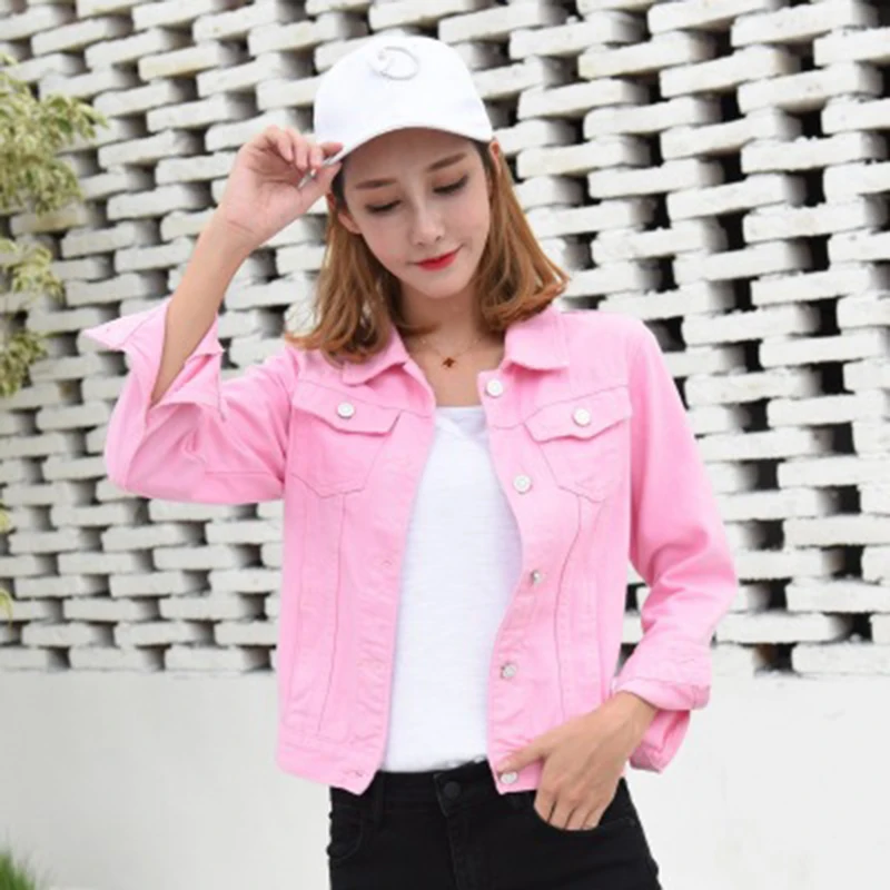 Short Jeans Jacket Women 2019 Spring Autumn Slim Bomber Jacket Women Casual Long Sleeve Denim Jacket Female Basic Coat
Short Jeans Jacket Women 2019 Spring Autumn Slim Bomber Jacket Women Casual Long Sleeve Denim Jacket Female Basic Coat