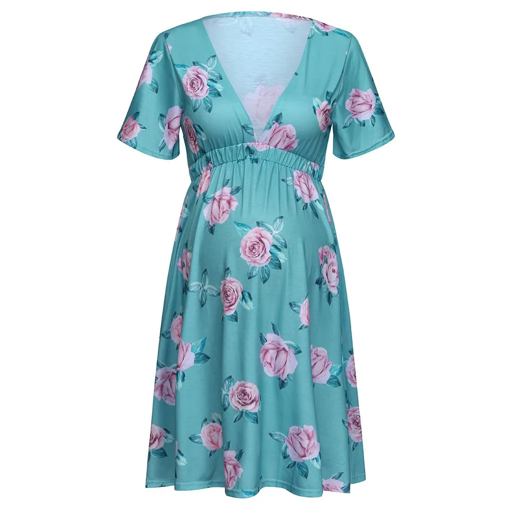 Maternity Dresses Women Summer Casual Short sleeve Pregnant Maternity V-neck Dress Flower Maternity Pregnancy Clothes#520
Maternity Dresses Women Summer Casual Short sleeve Pregnant Maternity V-neck Dress Flower Maternity Pregnancy Clothes#520