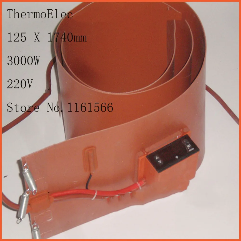 125 X1740mm 3000W 220V,industrial Silicone rubber oil heating belt heating element film heater flexible heating electric heater
125 X1740mm 3000W 220V,industrial Silicone rubber oil heating belt heating element film heater flexible heating electric heater