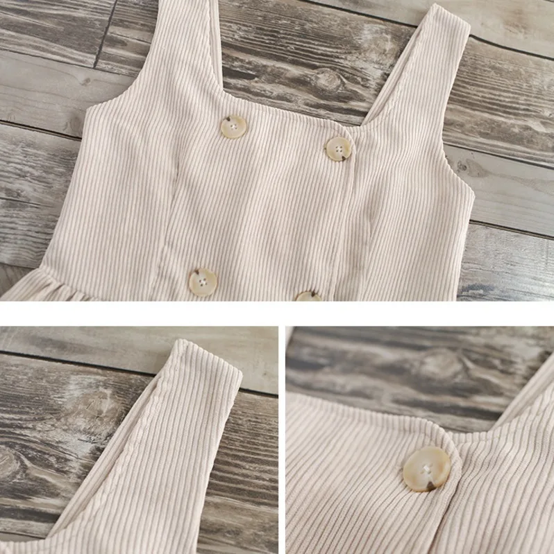 Spring Autumn Women Solid Color Sleeveless Long Corduroy Dresses Korean Preppy Style Corduroy Spaghetti Strap Dress
Spring Autumn Women Solid Color Sleeveless Long Corduroy Dresses Korean Preppy Style Corduroy Spaghetti Strap Dress