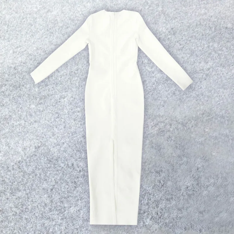High Quality White Long Sleeve Hollow Out Rayon Bodycon Bandage Dress Cocktail Party Elegant Dress
High Quality White Long Sleeve Hollow Out Rayon Bodycon Bandage Dress Cocktail Party Elegant Dress