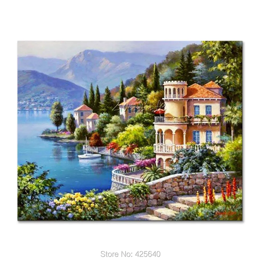 Hand-painted Mediterranean Seascapes painting for the sitting room decorates a wall pictures painted on the canvas art 23
Hand-painted Mediterranean Seascapes painting for the sitting room decorates a wall pictures painted on the canvas art 23