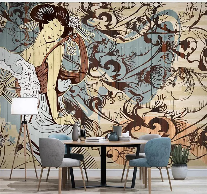 Custom 3D Wallpaper Japanese ukiyo-e painted wood grain modern minimalist TV background wall painting - silk waterproof material
Custom 3D Wallpaper Japanese ukiyo-e painted wood grain modern minimalist TV background wall painting - silk waterproof material